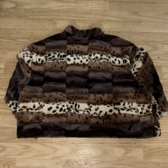 ROBBIE BEE Small outing leopard fur jacket - Picture 2 of 4